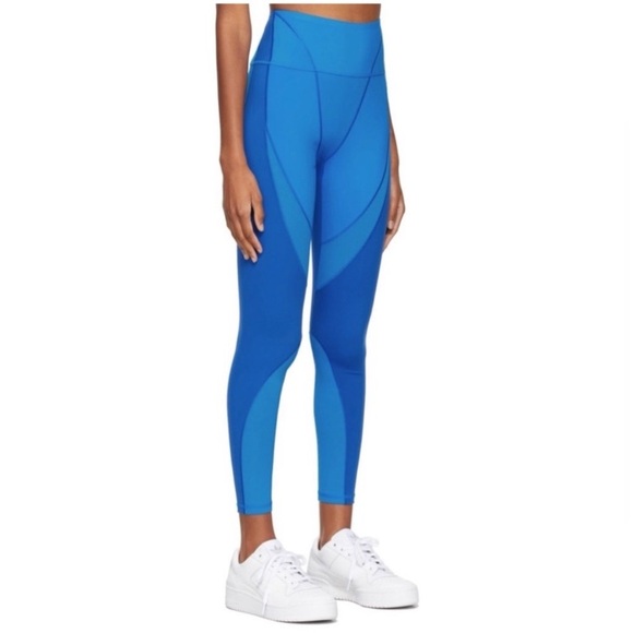 Adidas X Ivy Park cobalt, leggings tight rodeo mesh panel high waist, size M - Picture 16 of 17